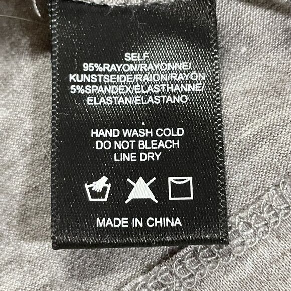 Anthropologie Sunday In Brooklyn Tee Top Sz S Gray Crystal Embellished Shoulder - Picture 8 of 9